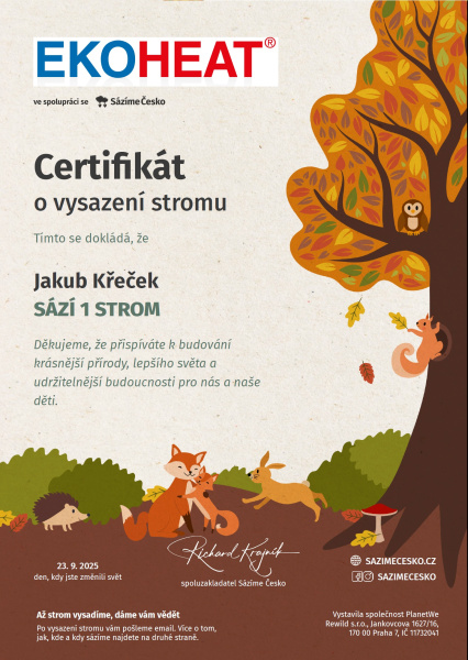 Certifikát EKOHEAT